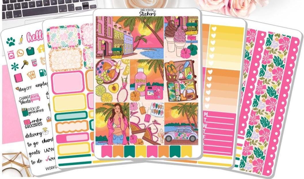 NEW! Planner Stickers - Summer Loving - Summer - Weekly Sticker Kit ...