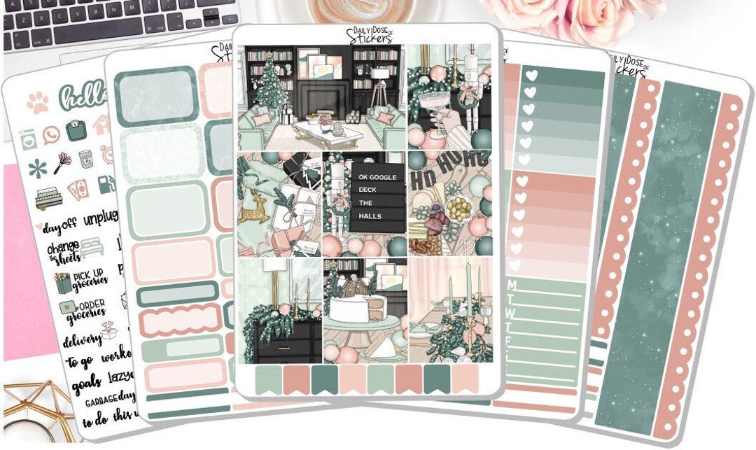 NEW! - Christmas Weekly Sticker Kit - Tinsel - Christmas - Stickers ...