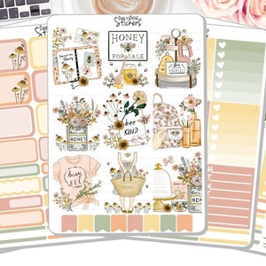 NEW! - Weekly Sticker Kit - Be Kind - Honey Bee - Planner Stickers Dd ...