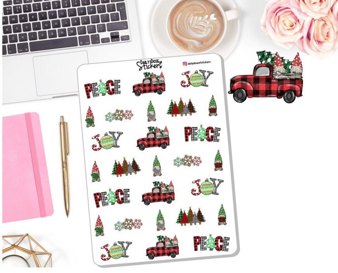 NEW! Christmas Farmhouse Clipart Stickers - Farmhouse Christmas ...