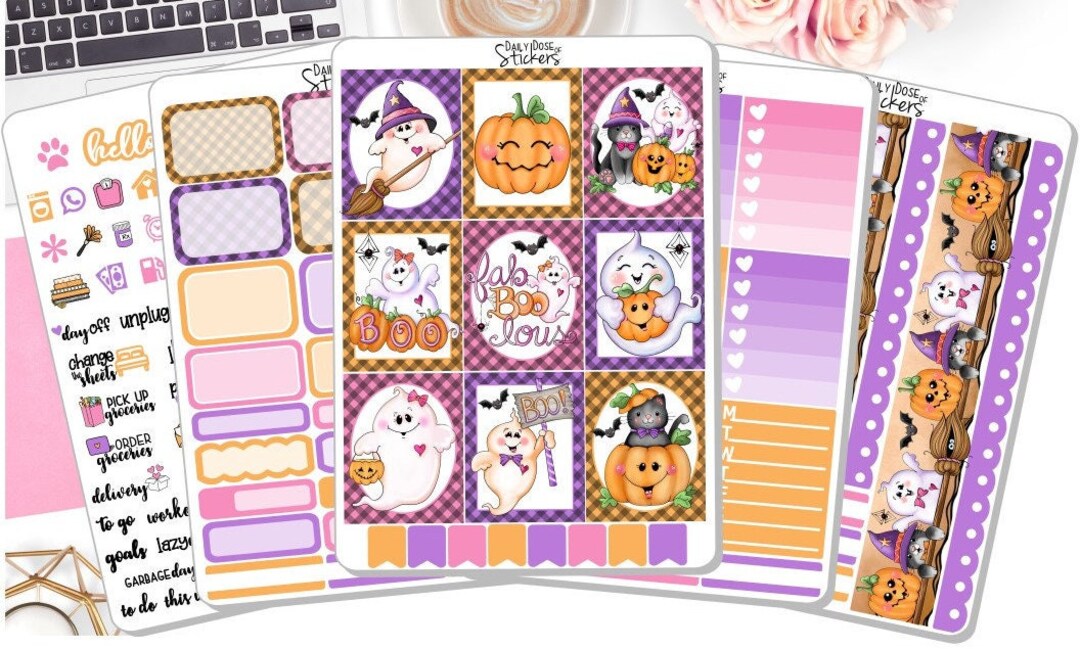NEW! - Halloween Weekly Sticker Kit - Fabboolous - Halloween Stickers ...