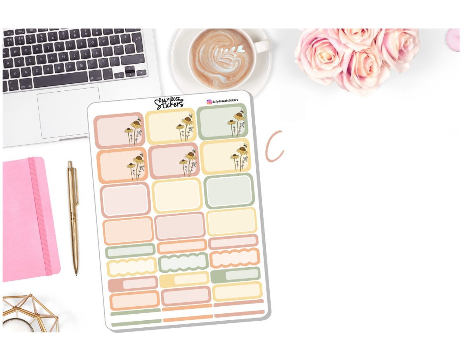 NEW! - Weekly Sticker Kit - Be Kind - Honey Bee - Planner Stickers Dd ...
