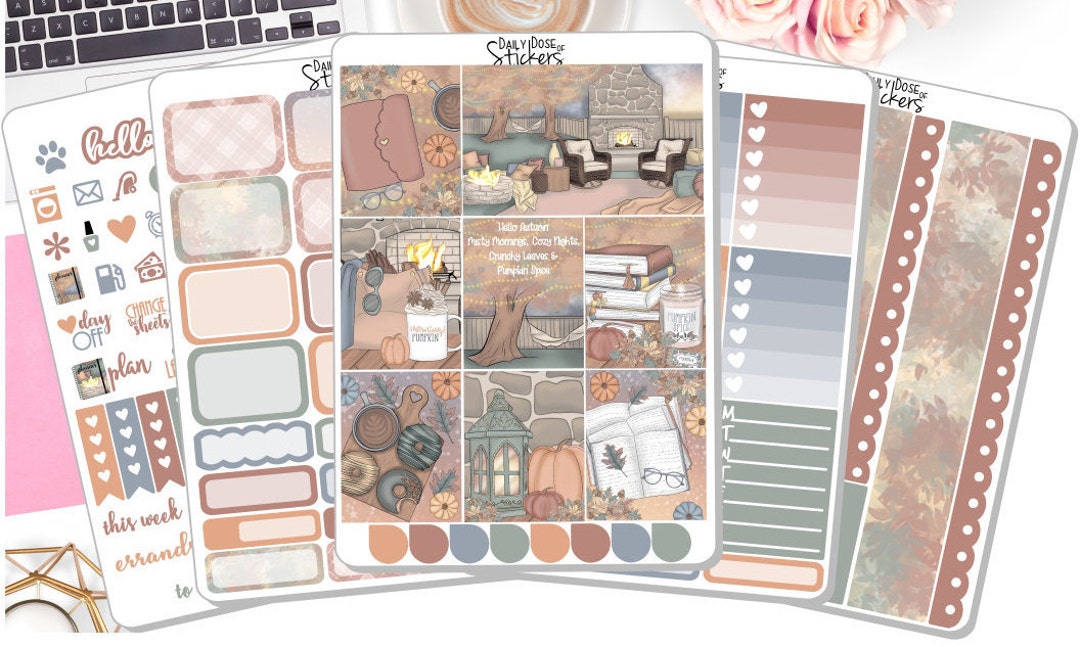 NEW! - Fall Nights Weekly Sticker Kit - Sticker Kit - Planner Stickers ...
