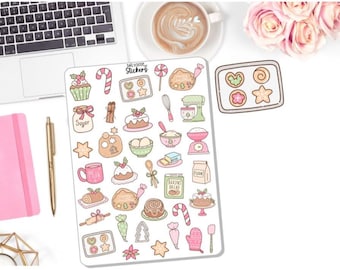 NEW! Planner Stickers - Christmas Baking - Christmas Stickers - Christmas - Planner Stickers DD-00782E