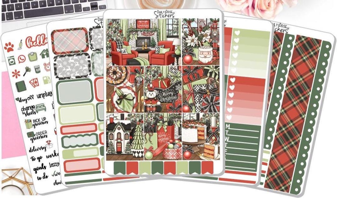 NEW! Planner Stickers - Christmas Weekly Sticker Kit - Tis the Season ...