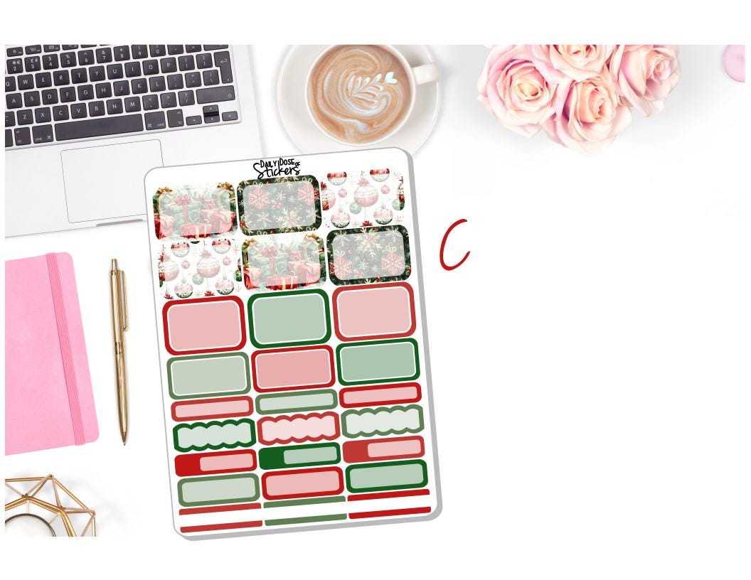 NEW! Planner Stickers - Christmas Weekly Sticker Kit - Christmas Eve ...