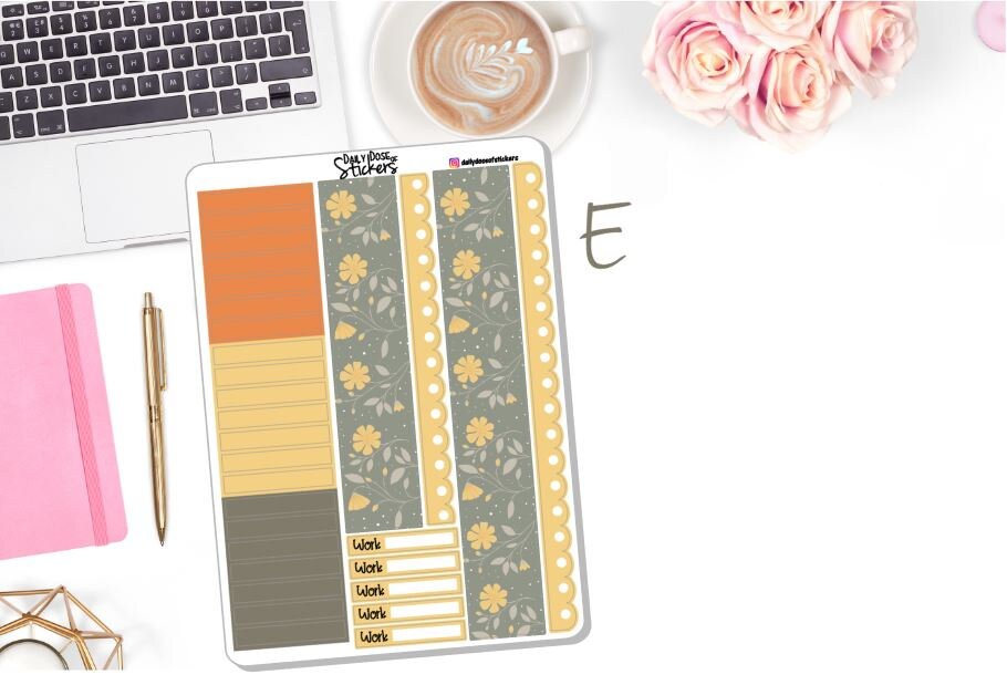 NEW! - Fall Weekly Sticker Kit - Cozy Fall Days - Bookworm - Fall ...