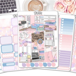 NEW! - Homebound -  Sticker Kit - Planner Stickers DD-00688a-e