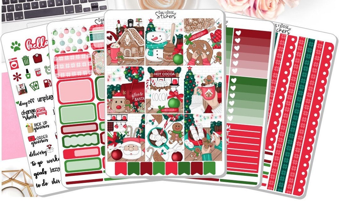 NEW! - Christmas Weekly Sticker Kit - Christmas Cocoa - Christmas ...