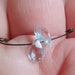 6mm Sky Blue Topaz pear teardrop high quality faceted briolettes beads set of two top side drilled beads blue gemstone