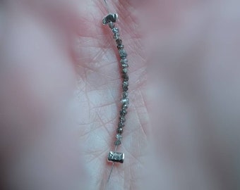 Conflict free Diamonds by the inch center drilled precious gems tiny rough raw diamonds silver black diamonds