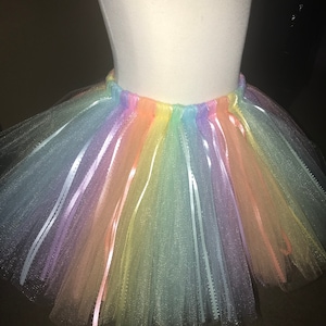 Pastel Rainbow Tutu, Easter Tutu, Child Unicorn Skirt, Child Unicorn Costume, Baby Tutu, Photo Prop Tutu, Birthday Girl Tutu, Rainbow Party image 9