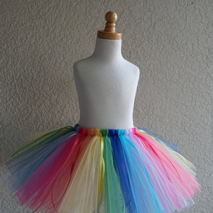 Adult Rainbow Party, Adult Skirt, Costume, Tutu with Ribbon, Adult Tutu, Photo Prop Tutu, Birthday, Rainbow, Rainbow Birthday, Birthday Tutu image 7