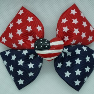 4th of July, Hair Bow, Memorial Day Bow, Independence Day Bow, Red White Blue, Fourth of July Bow, Holiday Hair Bow, Toddler Hair Bow