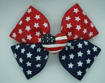 Patriottische 4 juli-haarstrik, rood wit blauw, peuterstrik
