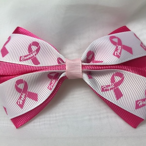 Breast Cancer Bow, Breast Cancer Awareness, Pink Bows, Children&#39;s Bows,  October Bow, Strong Bows, Ribbon Bow pink, Hair bow, Toddler Bow