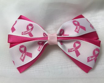 Breast Cancer Bow, Breast Cancer Awareness, Pink Bows, Children's Bows,  October Bow, Strong Bows, Ribbon Bow pink, Hair bow, Toddler Bow