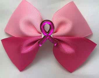 Breast Cancer Bow, Breast Cancer Awareness, Pink Bows, Children's Bows,  October Bow, Ribbon Bows, Ribbon Bow pink, Hair bow, Toddler Bow