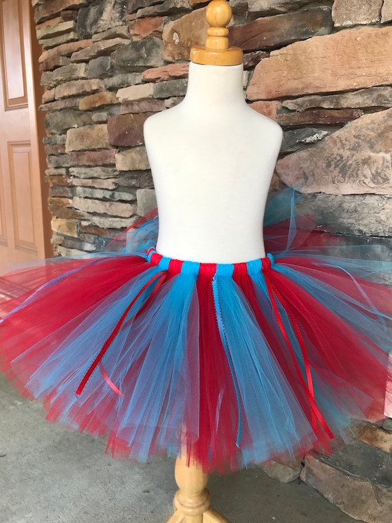 Red and Turquoise Tutu, Storybook Costume, Photo Prop