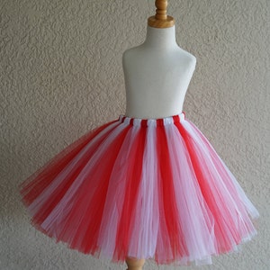 Red & White, Valentine&#39;s Day, Christmas Tutu, Candy Cane, Holiday Skirt, Peppermint Tutu, Team Tutu, Birthday Outfit, Baseball Tutu, Santa