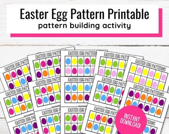 Easter Printable Activities | Easter Egg Pattern Games | Preschool Easter Printables | Toddler Easter Printables | Easter STEM Games