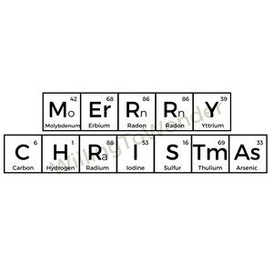 Merry Christmas SVG, Science Periodic Table SVG, STEM svg