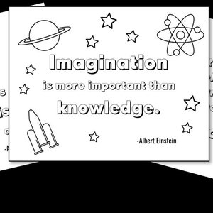 Einstein Quote Coloring Pages for Kids