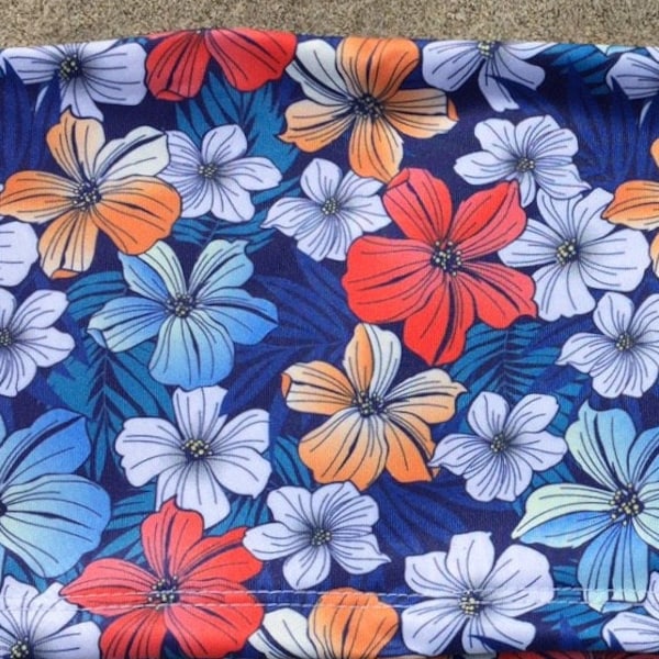 Gorgeous tropical print - Our lounge chair towel holders come in a variety of colors, prints, and can be customized!