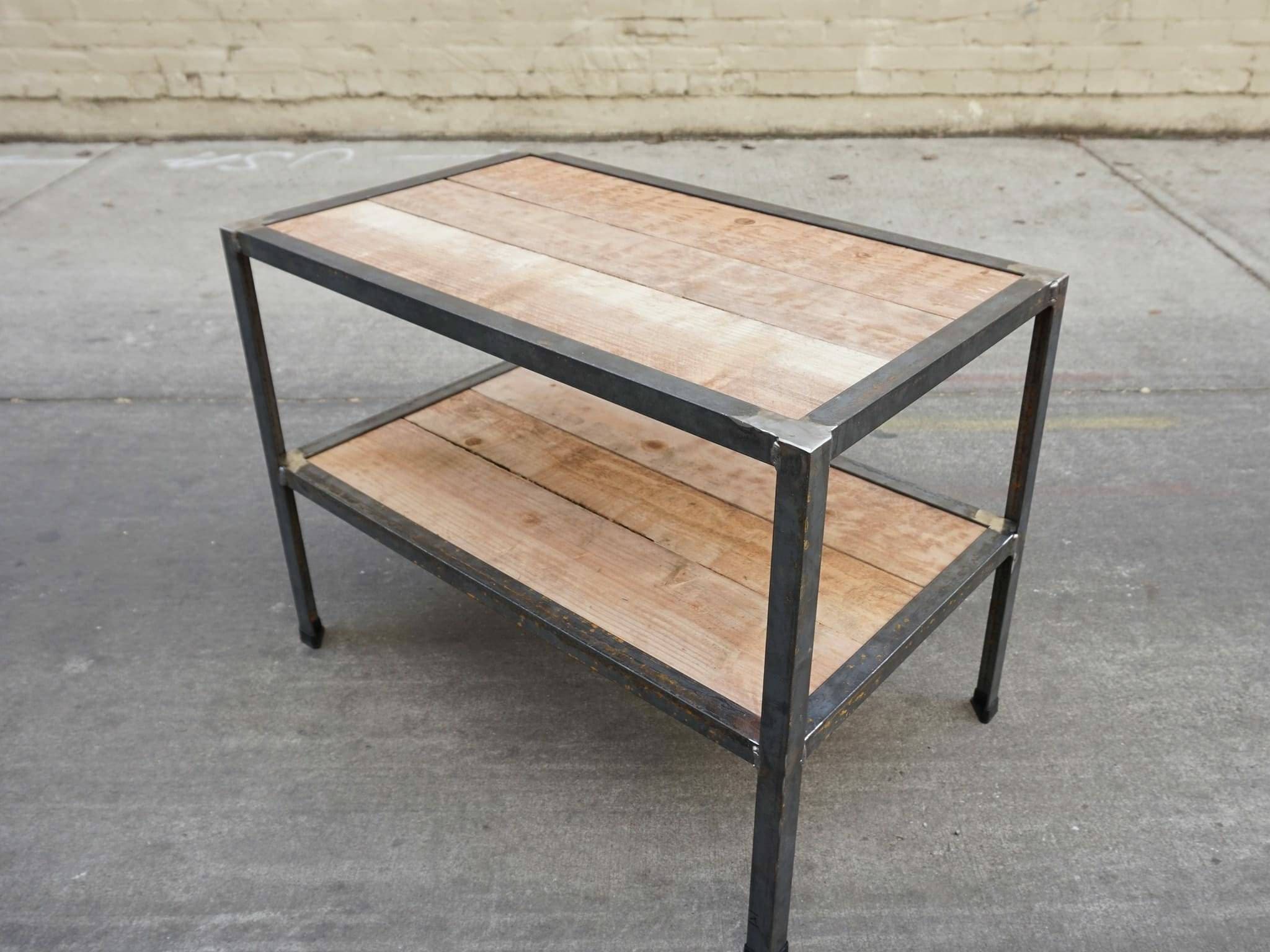 Handmade Rustic Angle Iron Endtable. Etsy