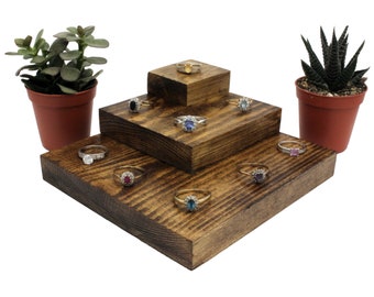Expositor de anillos de 3 niveles / Exhibidor de joyería
