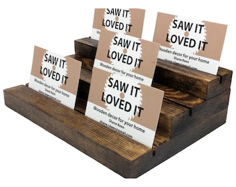 Présentoir pour cartes de boucles d'oreilles à 3 niveaux | Présentoir rainuré pour cartes