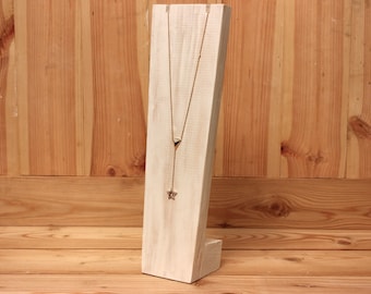 Necklace Display | V Shaped Solid Wooden Stand