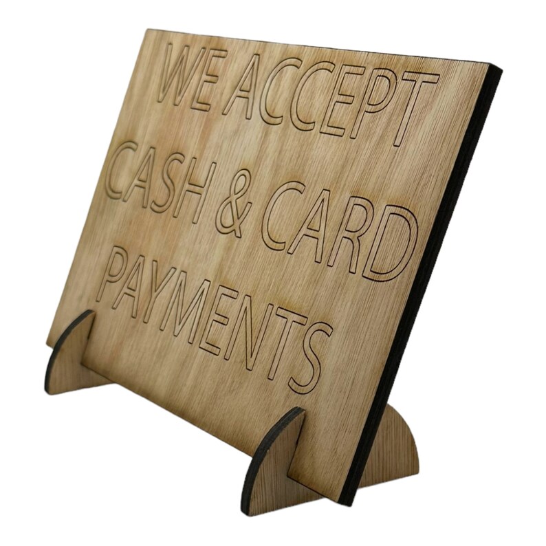 Payment Method Sign Freestanding zdjęcie 3
