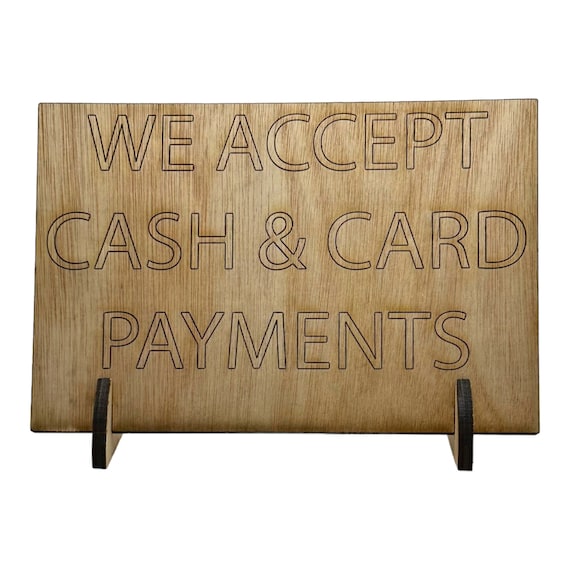 Payment Method Sign Freestanding