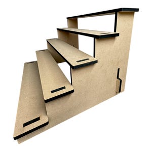 Multiple Tier 12mm MDF Display Stand 10cm Shelves | Craft Fair Shop Collapsible Display | Portable And Durable zdjęcie 3