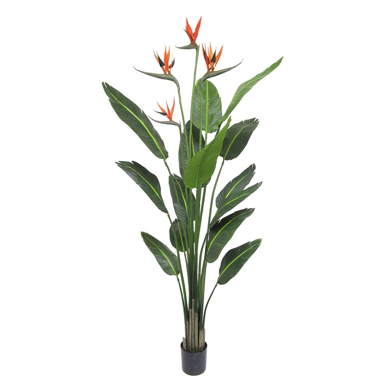 Artificial Bird of Paradise Plant Tropical Flowering Palm Tree Etsy