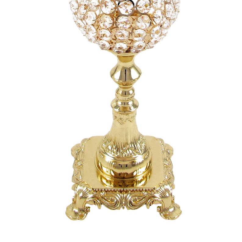 Luxury Crystal Bead Hurricane Candle Holder Vase Centerpiece Etsy