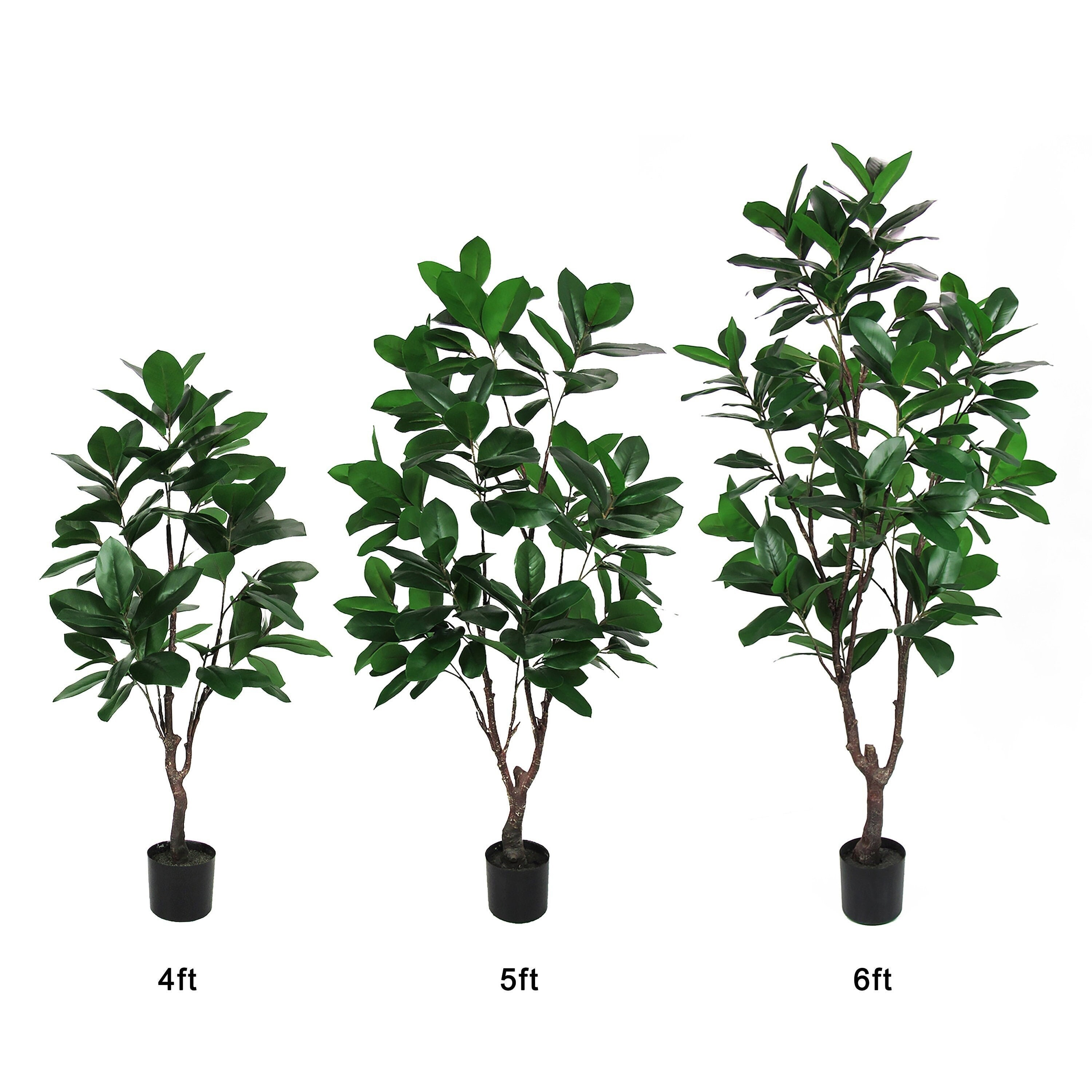 Artificial Magnolia Leaf Tree in Black Pot Faux Magnolia Etsy