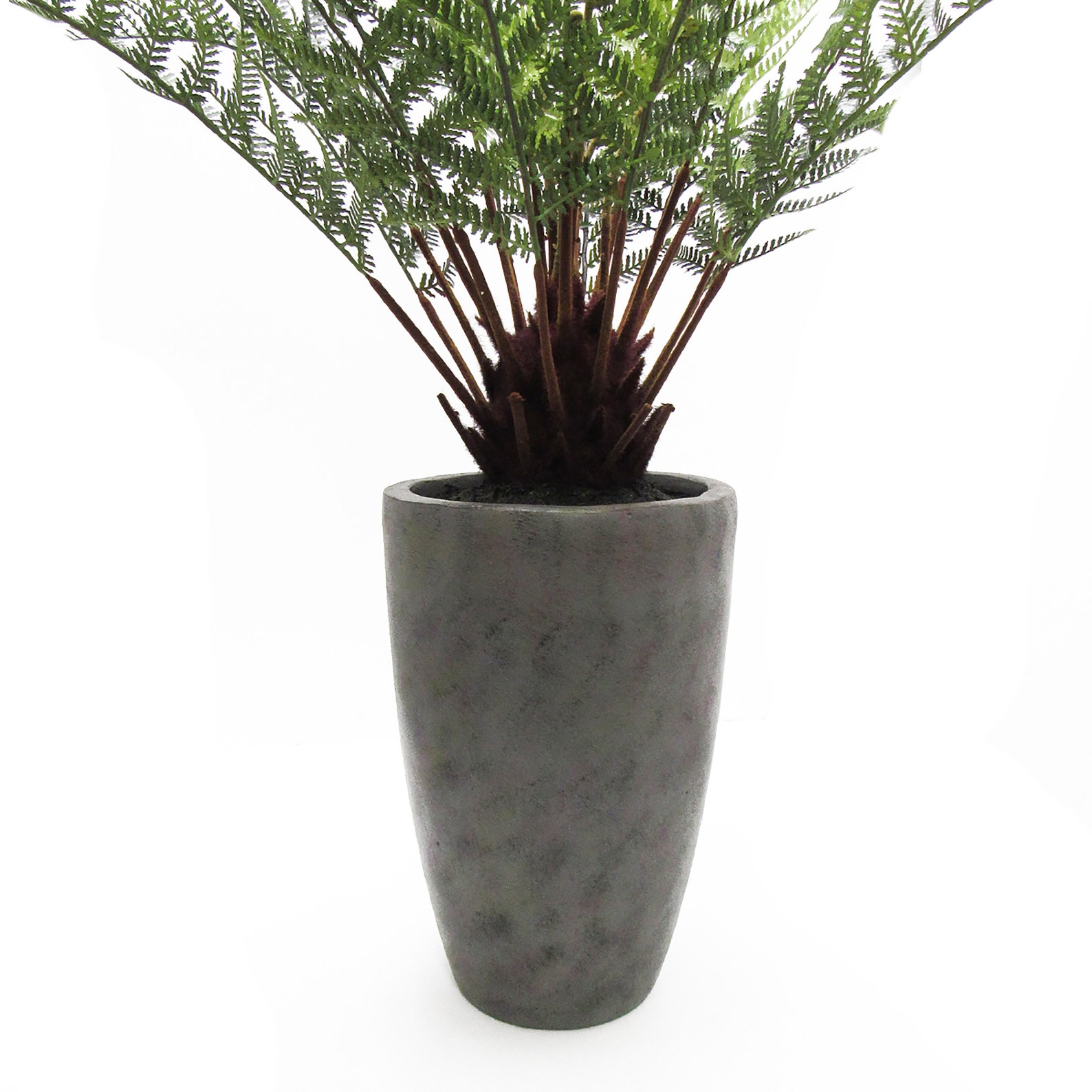 3.5ft Artificial Fern Plant in Large Grey Planter Faux Tree Etsy
