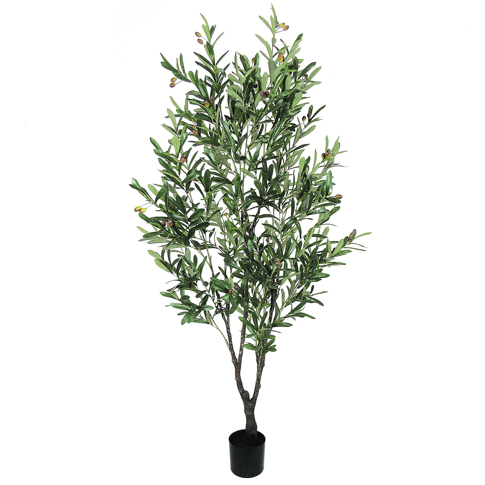 Artificial Olive Leaf Tree With Fruit in Black Pot Fake Etsy