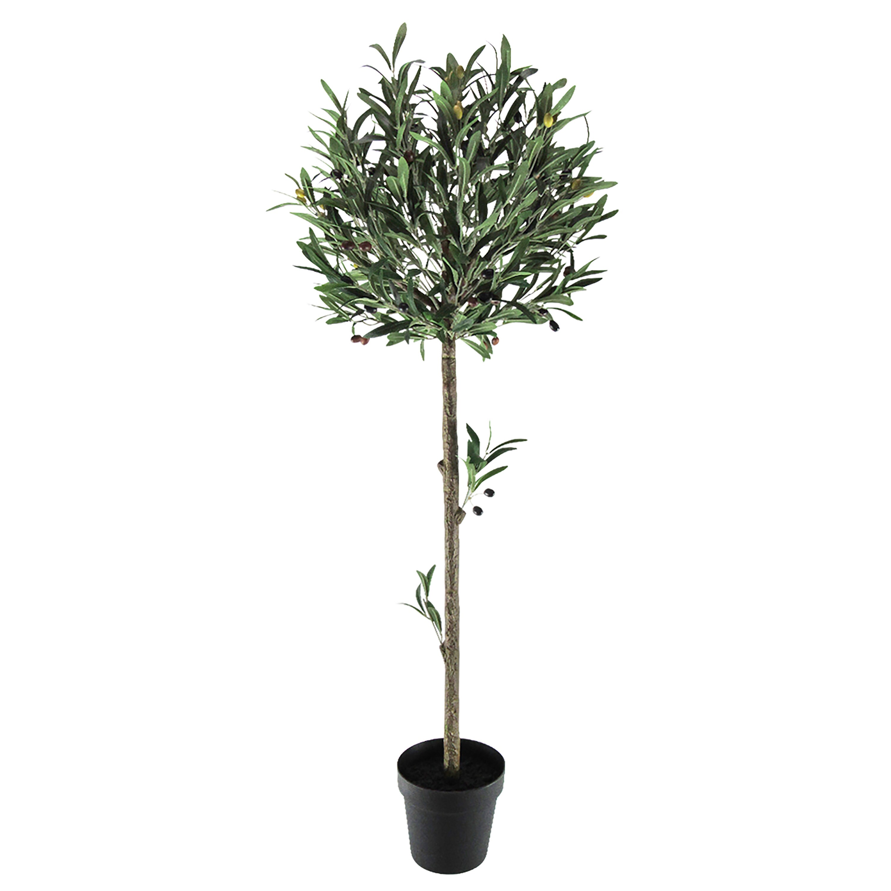 4ft Artificial Olive Tree in Black Pot Faux Olive Tree Fake Etsy