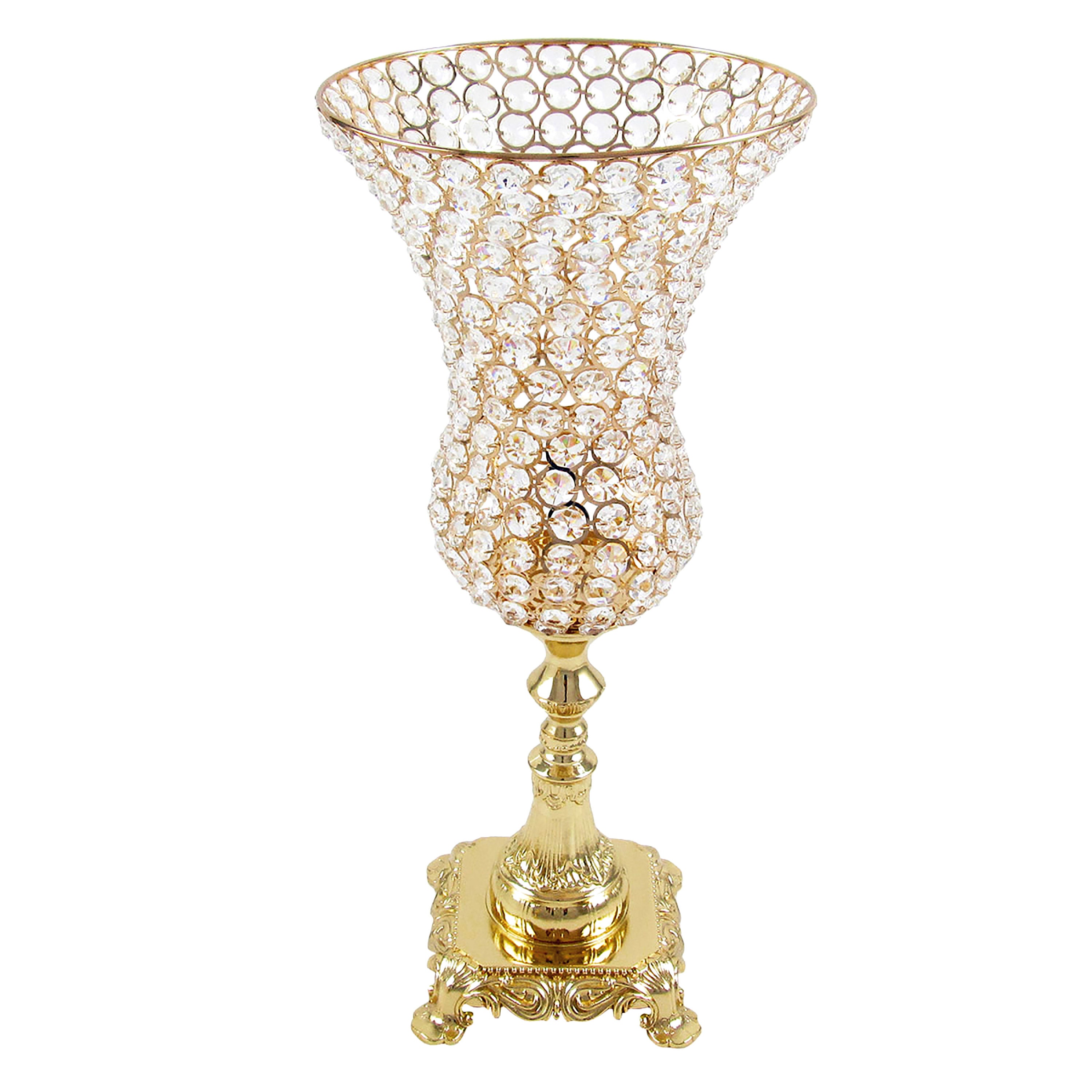 Luxury Crystal Bead Hurricane Candle Holder Vase Centerpiece Etsy