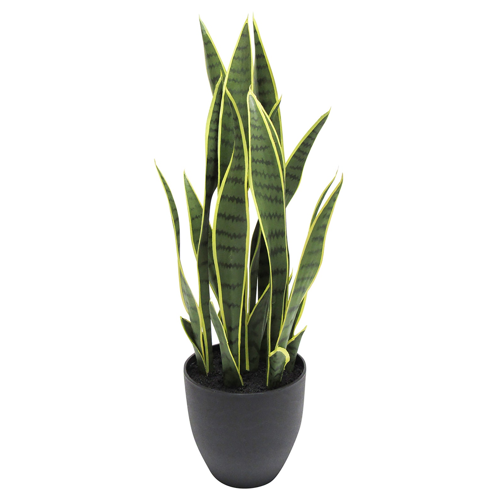 26in 34in Artificial Sansevieria Snake Plant in Black Pot Etsy