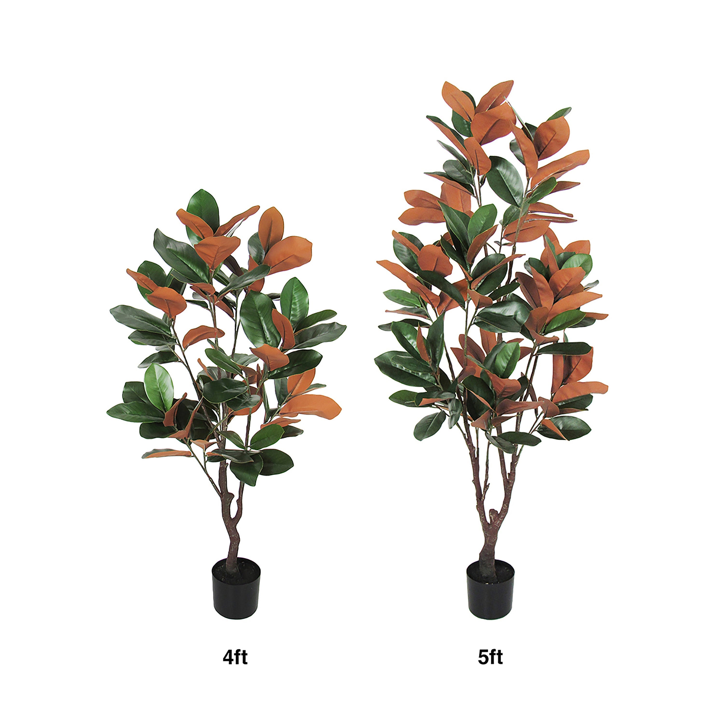 Artificial Magnolia Leaf Tree in Black Pot Faux Magnolia Etsy