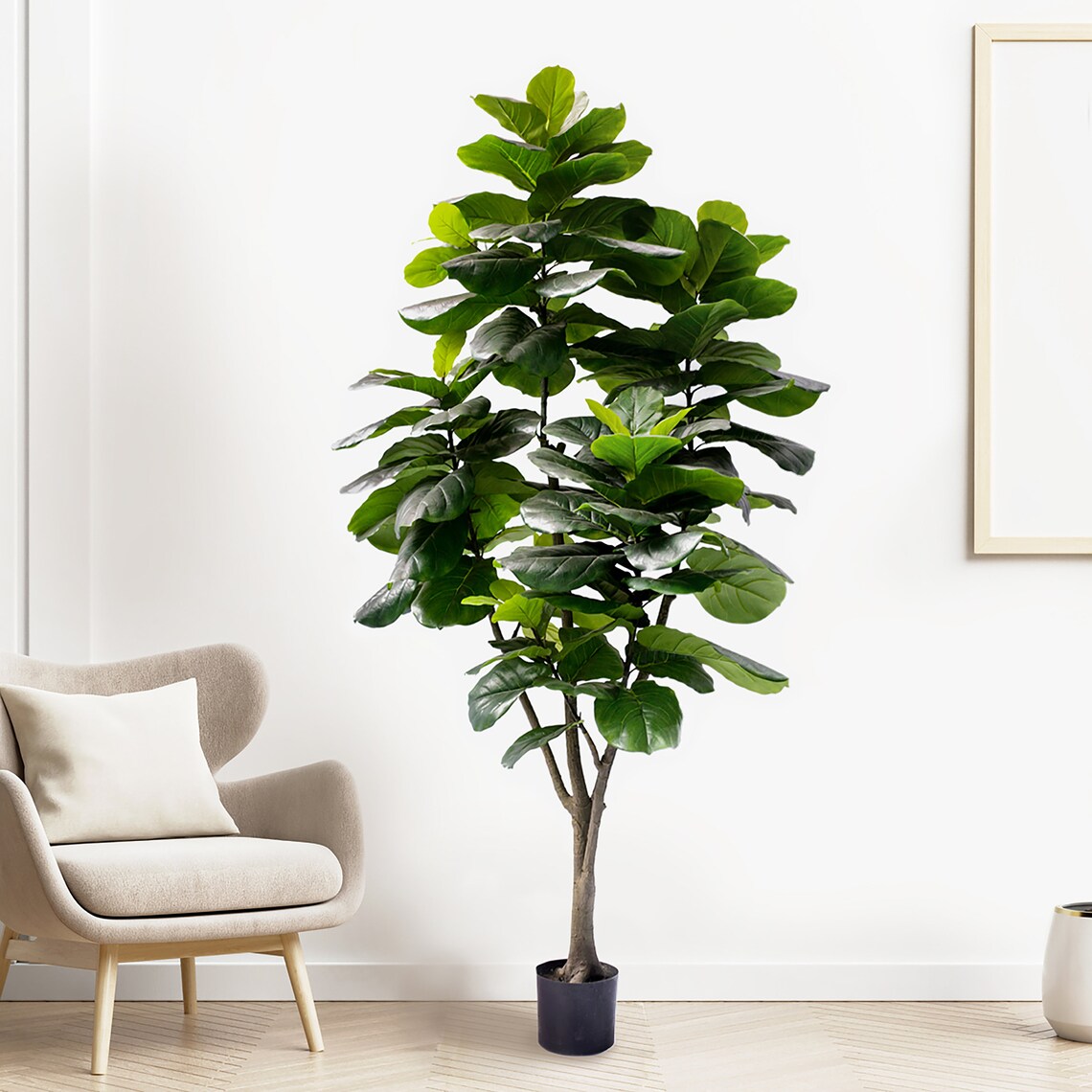 7.5ft Natural Touch Large Artificial Fiddle Leaf Fig Tree in Etsy