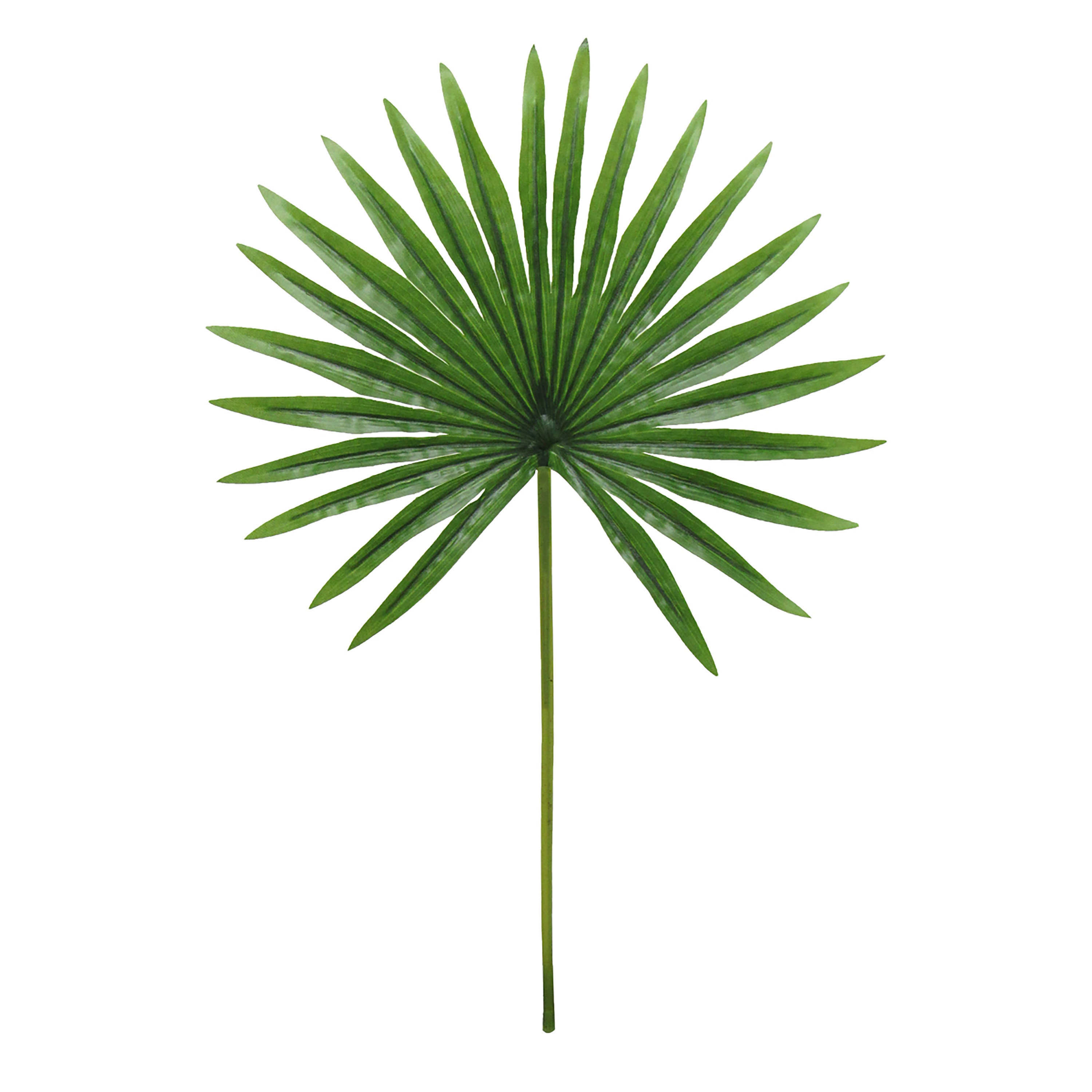 Set of 3 Artificial Tropical Fan Palm Leaf Stem Real Touch Etsy