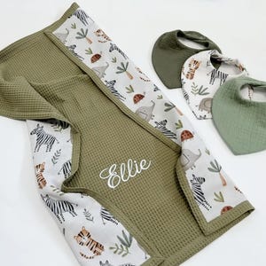 Baby Gift Set | Organic Cotton Baby Blanket | Newborn Gift Box | Baby Shower Gift | Useful & Timeless Baby Gift | Safari Gift For Baby
