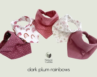 Pink Baby bib waterproof, Summer bandana bibs, Baby Girl burp cloth. Organic Newborn cotton 1st birthday gift