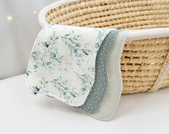 Organic Muslin Burp Cloths | Floral Baby Shower Gift