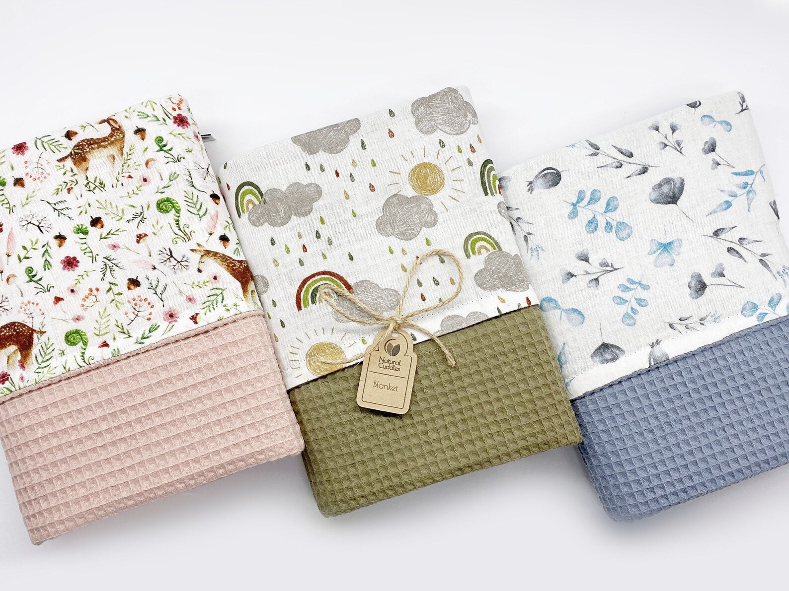 Natural Baby Blanket Organic Cotton Waffle Baby Blanket Muslin Etsy